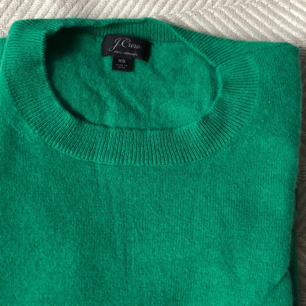 J Crew emerald green cashmere sweater